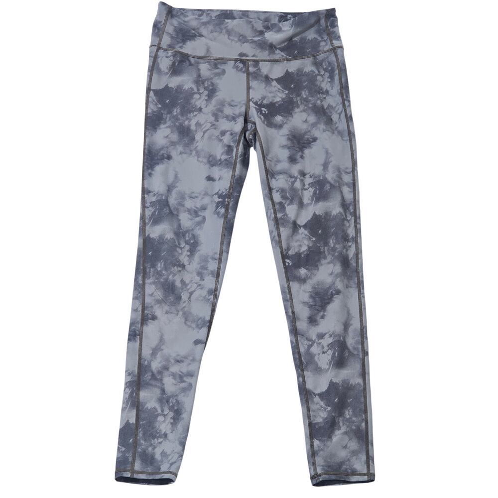 Athleta Chaturanga Full Length Leggings Tie Dye Gray Cloud Super Soft Size M